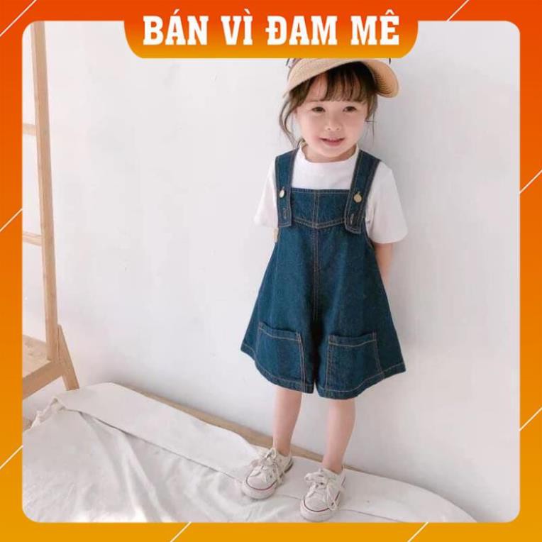 Bán Vì Đam Mê-  Quần yếm kaki jean 3 màu cho bé gái