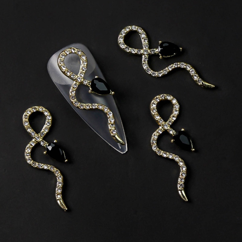 Phụ Kiện Đá Trang Trí Móng Tay Hình Rắn Lấp Lánh Đẹp Mắt