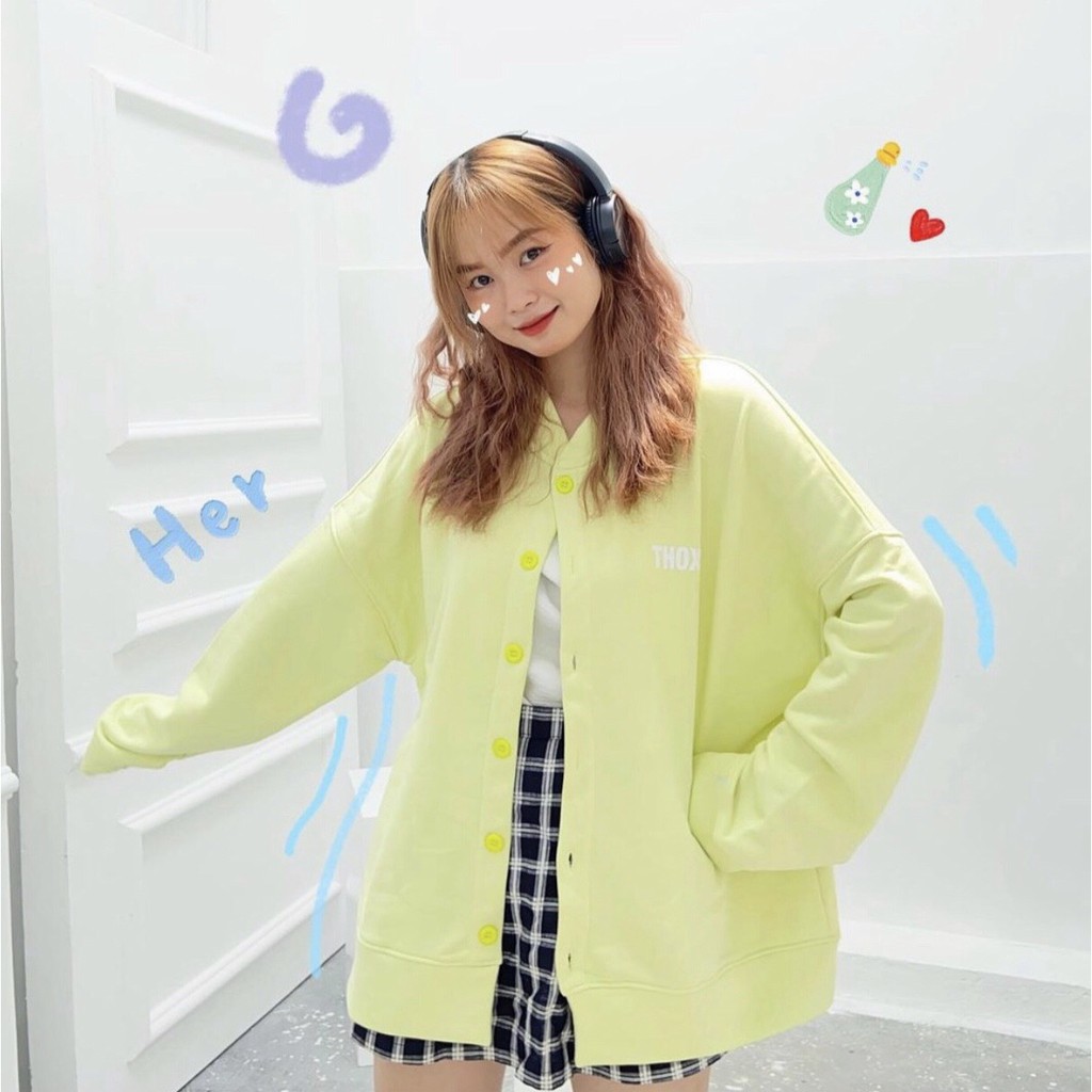 Áo Cardigan THO.XRI NỤ CƯỜI Ulzzang Unisex | BigBuy360 - bigbuy360.vn