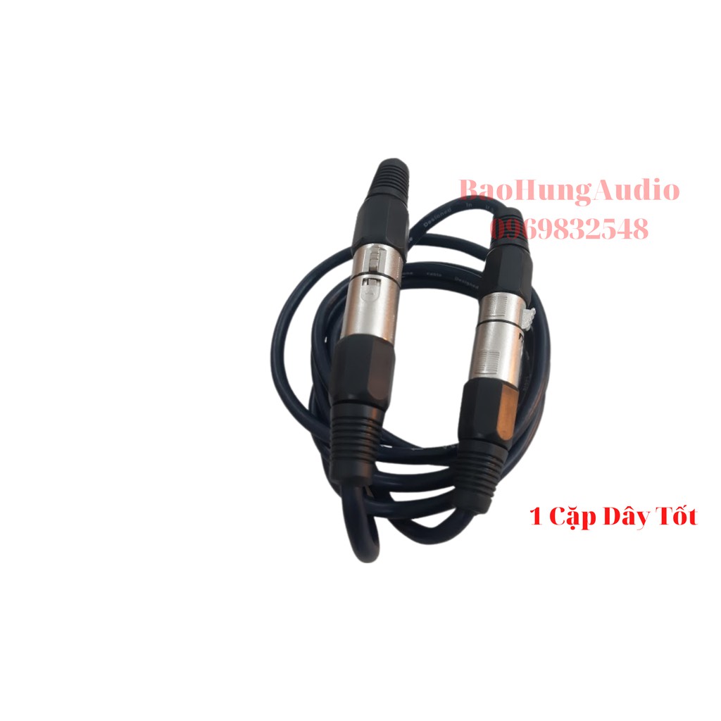 Dây cáp tín hiệu canon đực cái cao cấp, dây canare JAPAN chất lượng chuẩn Audio, giá 1 cặp.