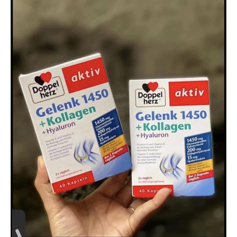 Thực phẩm chức năng bổ xương khớp Gelenk 1450+Kollagen + Hyaluron. Made in Germany