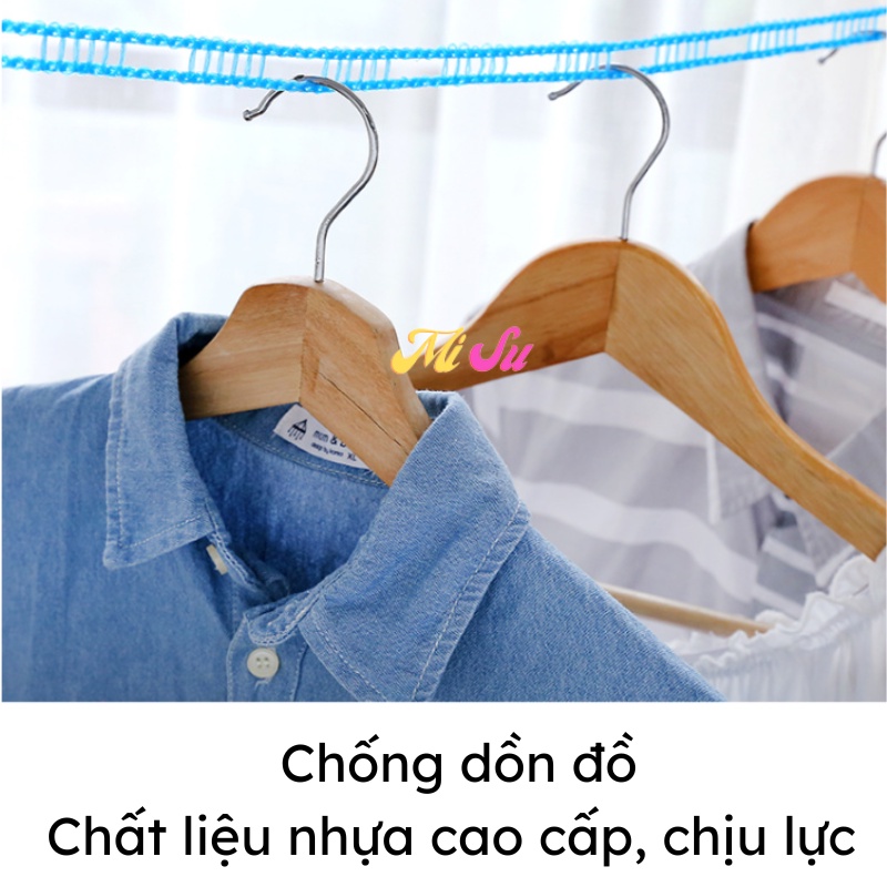 Dây phơi quần áo chống dồn đồ dây phơi đồ đa năng thông minh - Misu