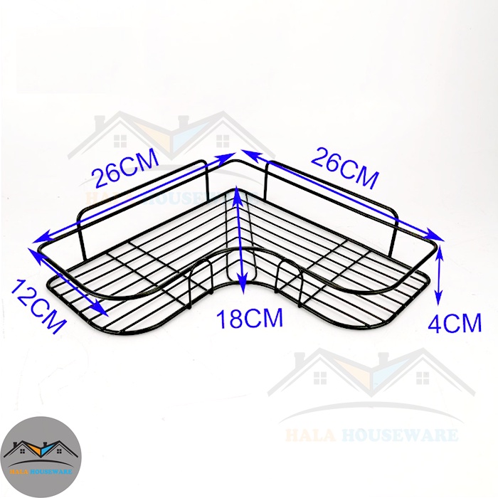 Kệ Góc Nhà Tắm Phun Sơn Tĩnh Điện + Miếng Dán Tường Siêu Dính Trong Nhà Tắm, Nhà Bếp Để Đồ Siêu Tiện Lợi