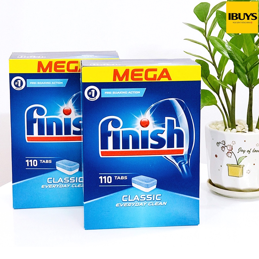 Viên rửa bát Finish Classic 110 viên/ hộp - Nhập khẩu chính hãng Đức