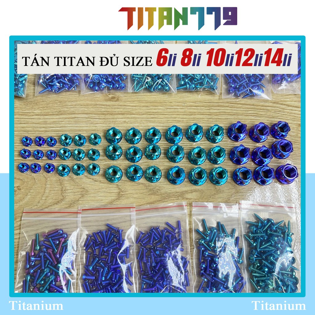 (58) Tán Titan Gr5 5li 6li 8li 10li 12li 14li bắt vị trí tùy chọn cho tất cả các dòng xe