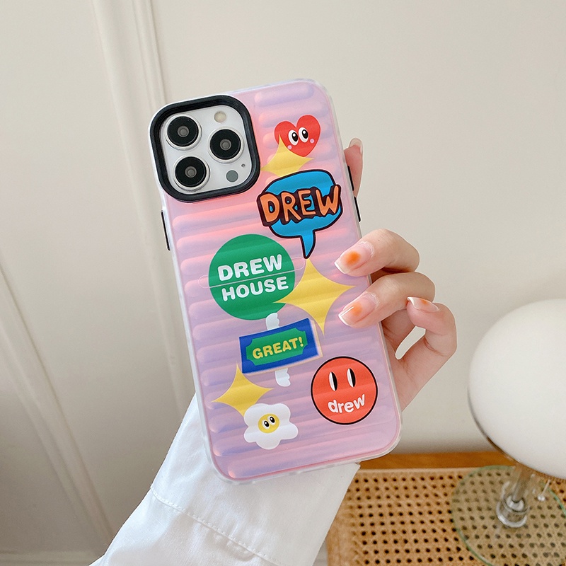 Ốp Điện Thoại In Hình Mặt Cười Màu Gradient Sang Trọng Cho iphone 13 Pro Max i13 13pro 11ProMax i11 X XR Xs Max 12Pro 12 Pro Max