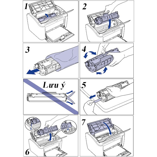 [Giá Rẻ - Chất Lượng] Hộp mực máy in Canon 2900, 3000, Hp 1020, 1010, 1022, 1319F | Mực in 303/12A không hộp, đậm đẹp