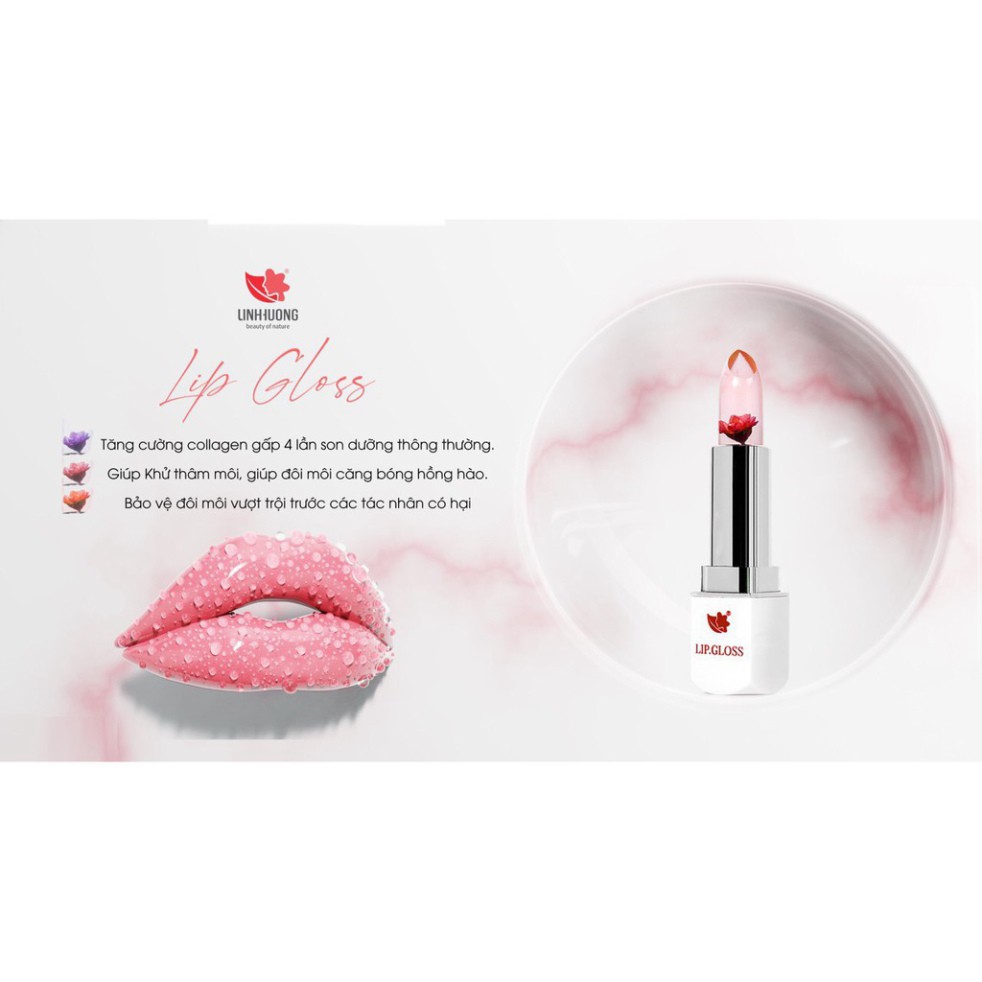 [Chính Hãng] son thạch ướp hoa Linh Hương lip gloss beauty