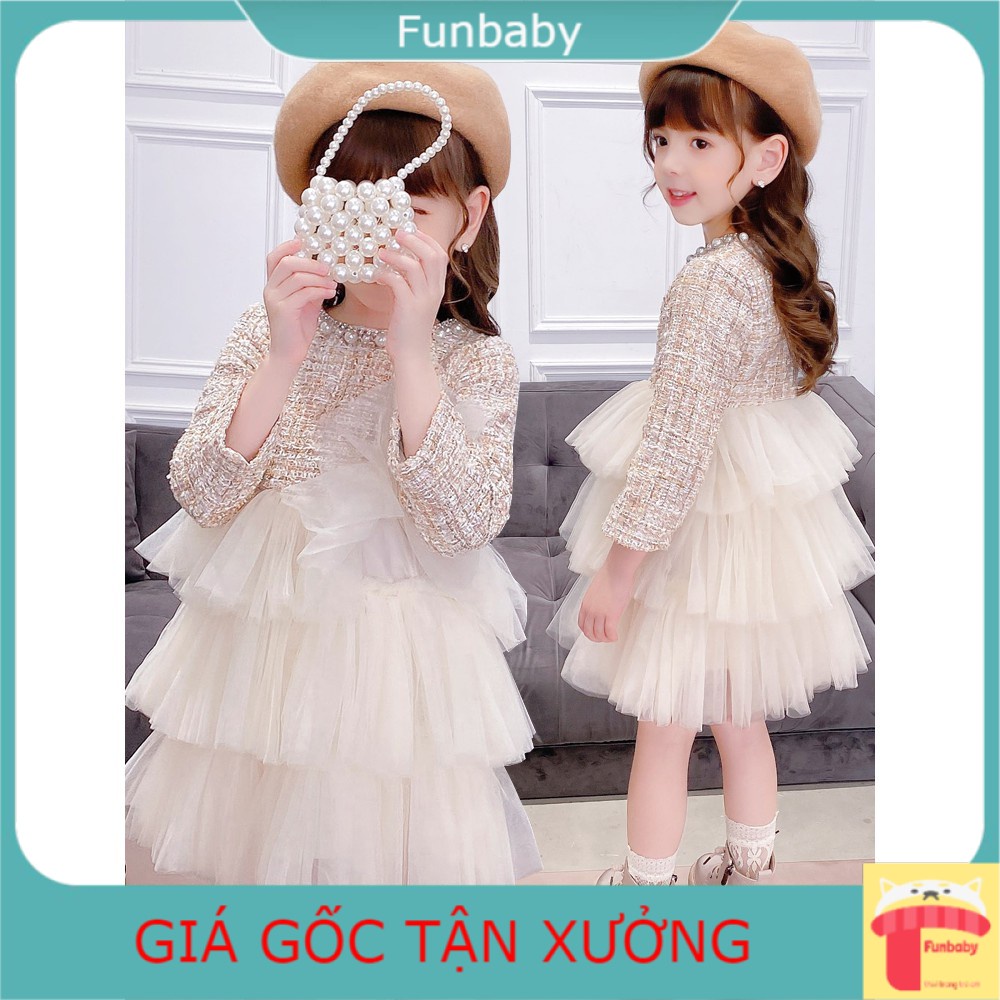 Váy dạ phối ren Tong Yan bé gái 3-8 tuổi