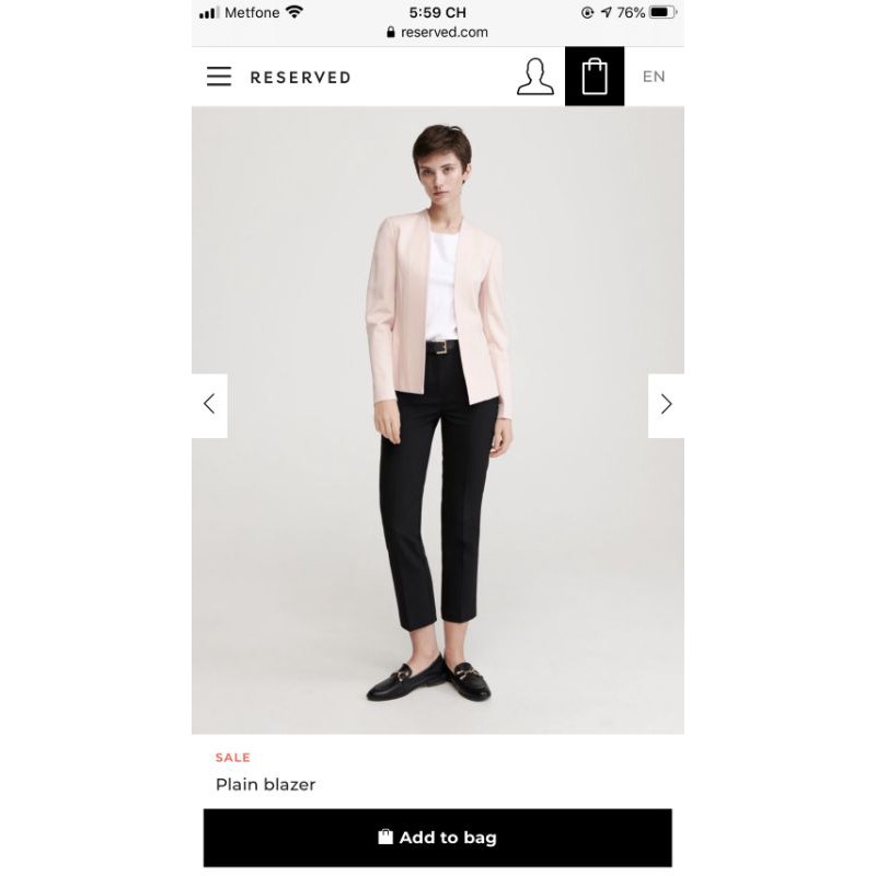 Áo khoác nữ hồng reserved