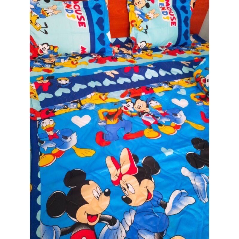 bộ ra cotton hình dễ thương 1m6x2m