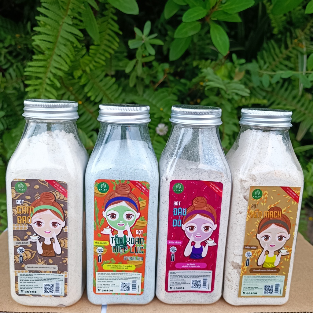 COMBO dưỡng trắng da siêu phẩm, phục hồi da sau khi dùng kem trộn bằng mặt nạ thảo mộc tự nhiên Calen Mask