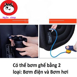 Ghế hơi tựa lưng bọc nhung có đệm hơi lót chân