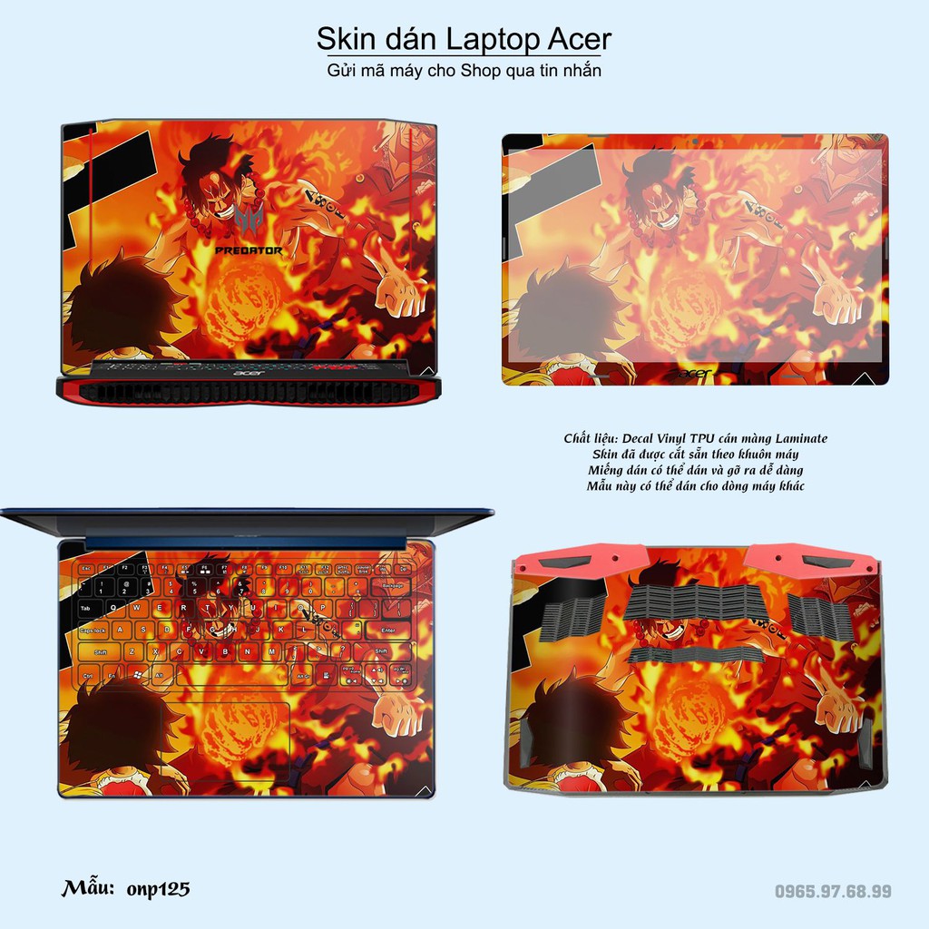 Skin dán Laptop Acer in hình One Piece _nhiều mẫu 14 (inbox mã máy cho Shop)