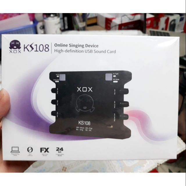 [FREESHIP 99K]_Sound card KS108 míc thu âm ( BH 12 Tháng)