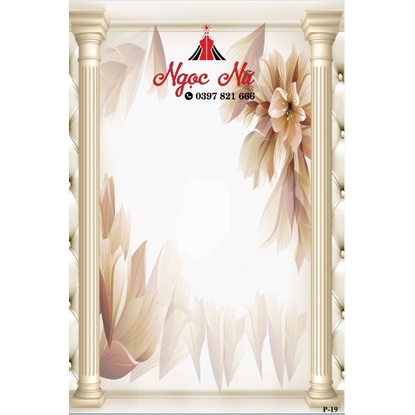 Phông Livestream Chụp Ảnh Hoa Hiện Đại 3D 5D Chèn Logo Nội Dung Miễn Phí