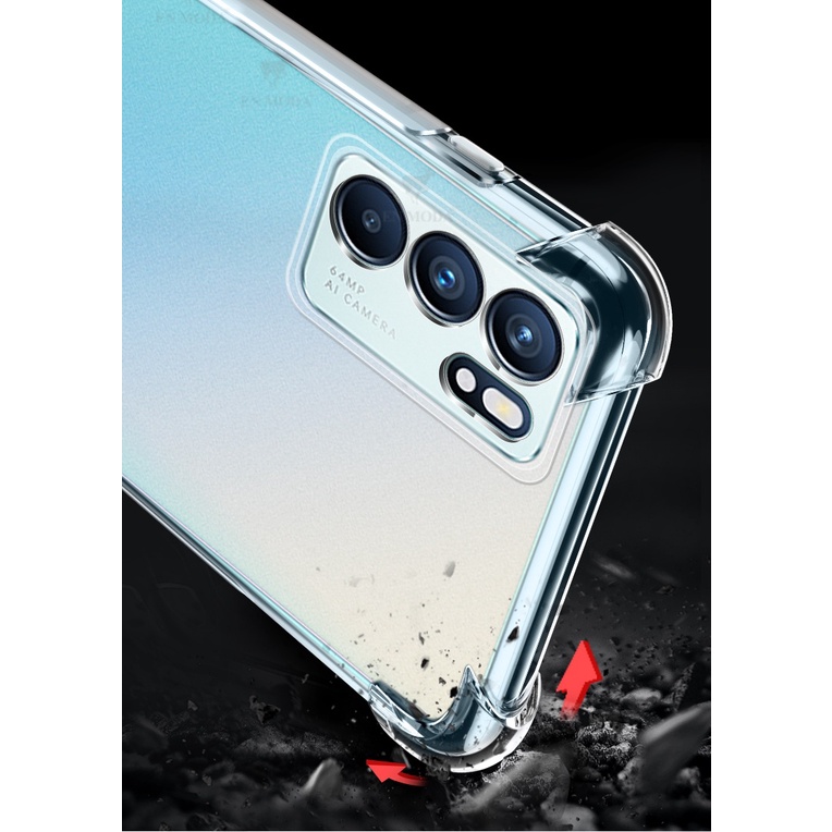 Ốp lưng Oppo Reno 6z 5G dẻo trong suốt lồi 4 góc chống sốc ôm khít máy hạn chế ố vàng