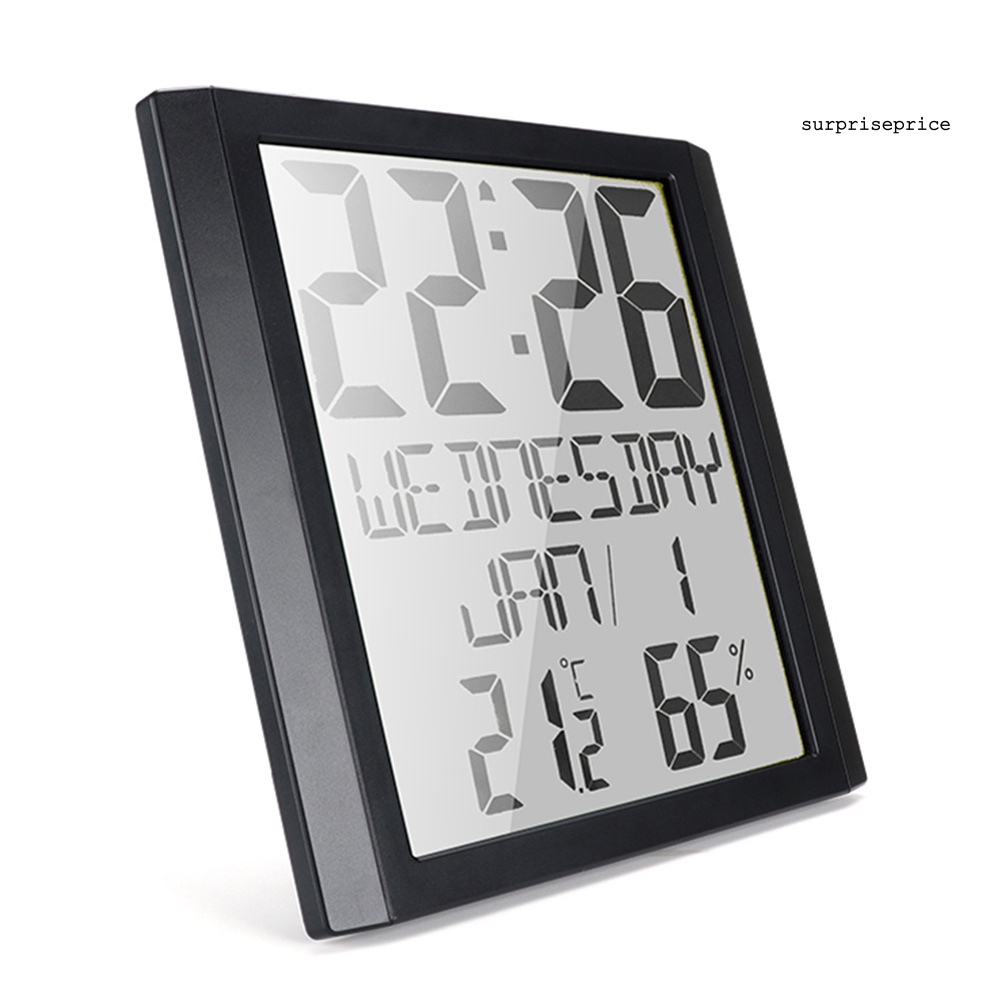【SPP】Multi Functional Large Screen Temperature Humidity Measurement Wall Desk Clock