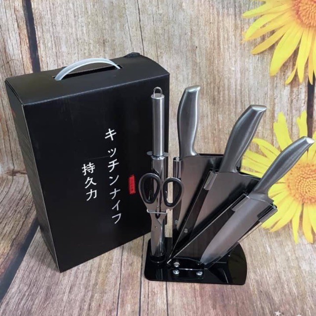 Bộ Dao INOX 6 Món ❤️ 𝑭𝑹𝑬𝑬𝑺𝑯𝑰𝑷 ❤️ Dao Cao Cấp Nhật Bản, Siêu Sắc Bén