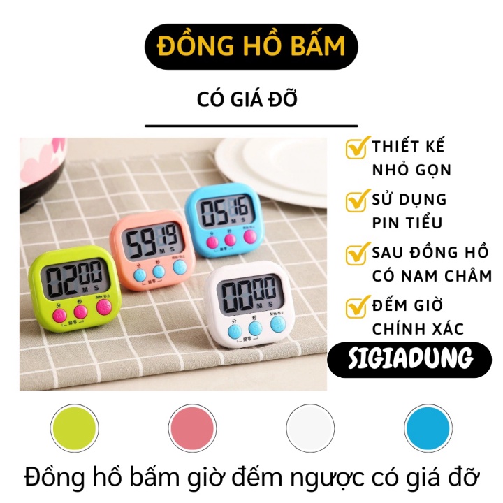 [SGD] Đồng Hồ Đếm Giờ - Đồng Hồ Bấm Giờ Điện Tử, Đệm Ngược Có Giá Đỡ Để Bàn 8771