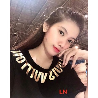 Áo cộc tay luôn vui tươi in vàng