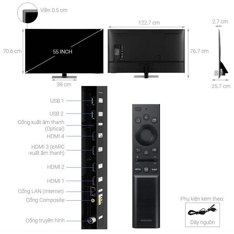 Smart Tivi Neo QLED 4K 55 inch Samsung QA55Q85A