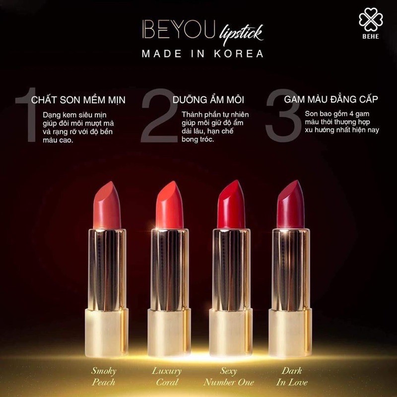 [Kho Sỉ] Son lì Beyou Lipstick Hàn Quốc