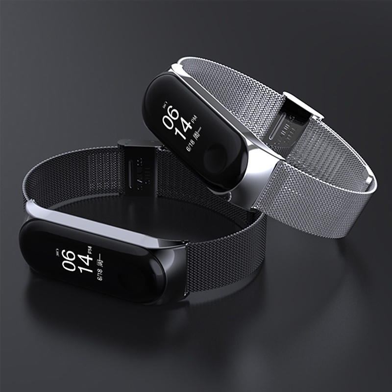 Dây Đeo Thay Thế Chất Liệu Kim Loại Không Gỉ Cho Xiaomi MI Band 7 6 5 4 3 MI Band 6 5
