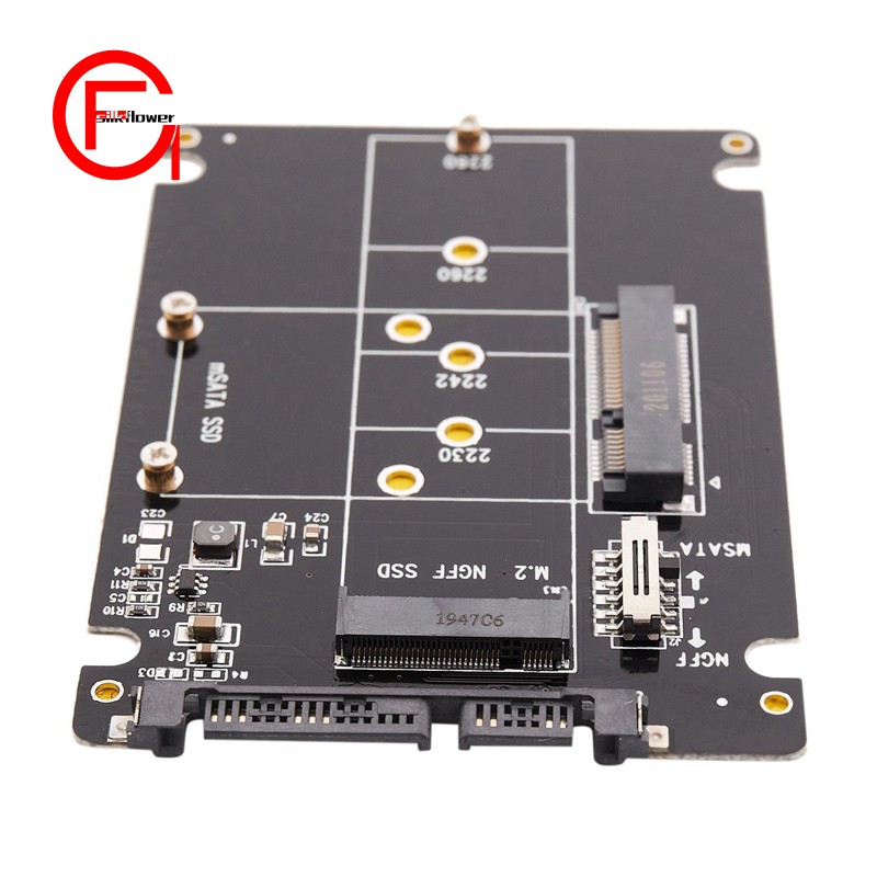 Card Chuyển Đổi 2 Trong 1 Ngff M.2 B + M Key Pci-E Hoặc Msata Ssd Sang Sata Iii | BigBuy360 - bigbuy360.vn