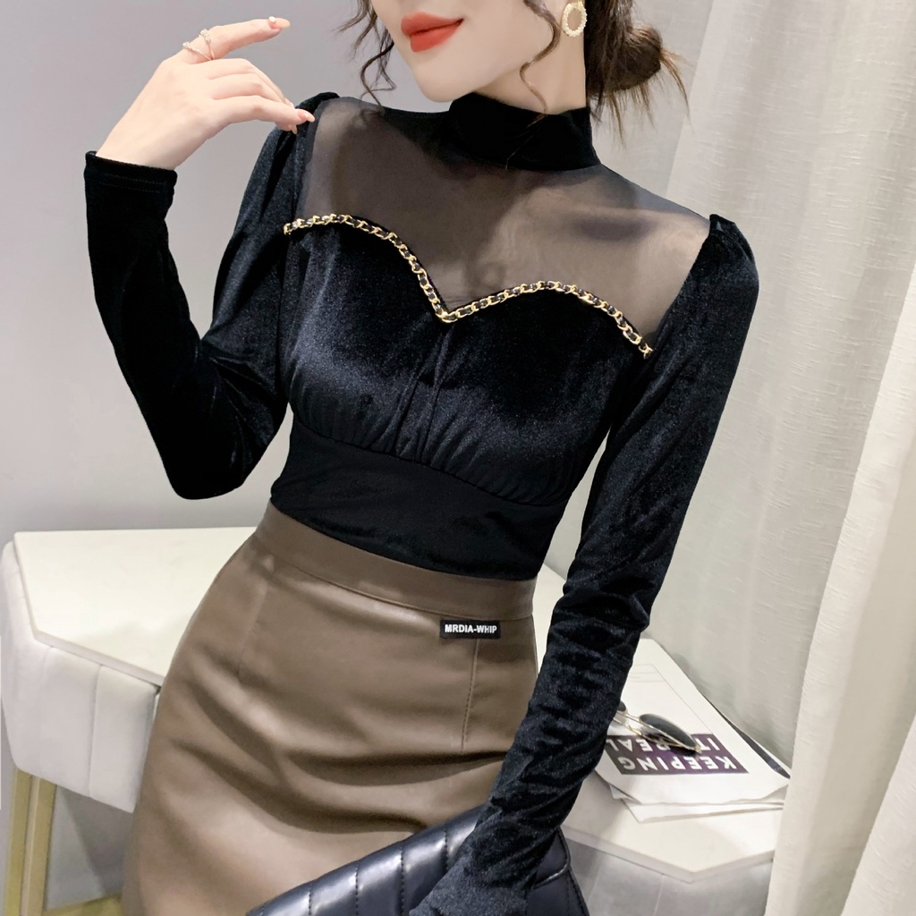 Áo lưới dài tay Thiết Kế Mới Thời Trang Dành Cho Mùa Thu
