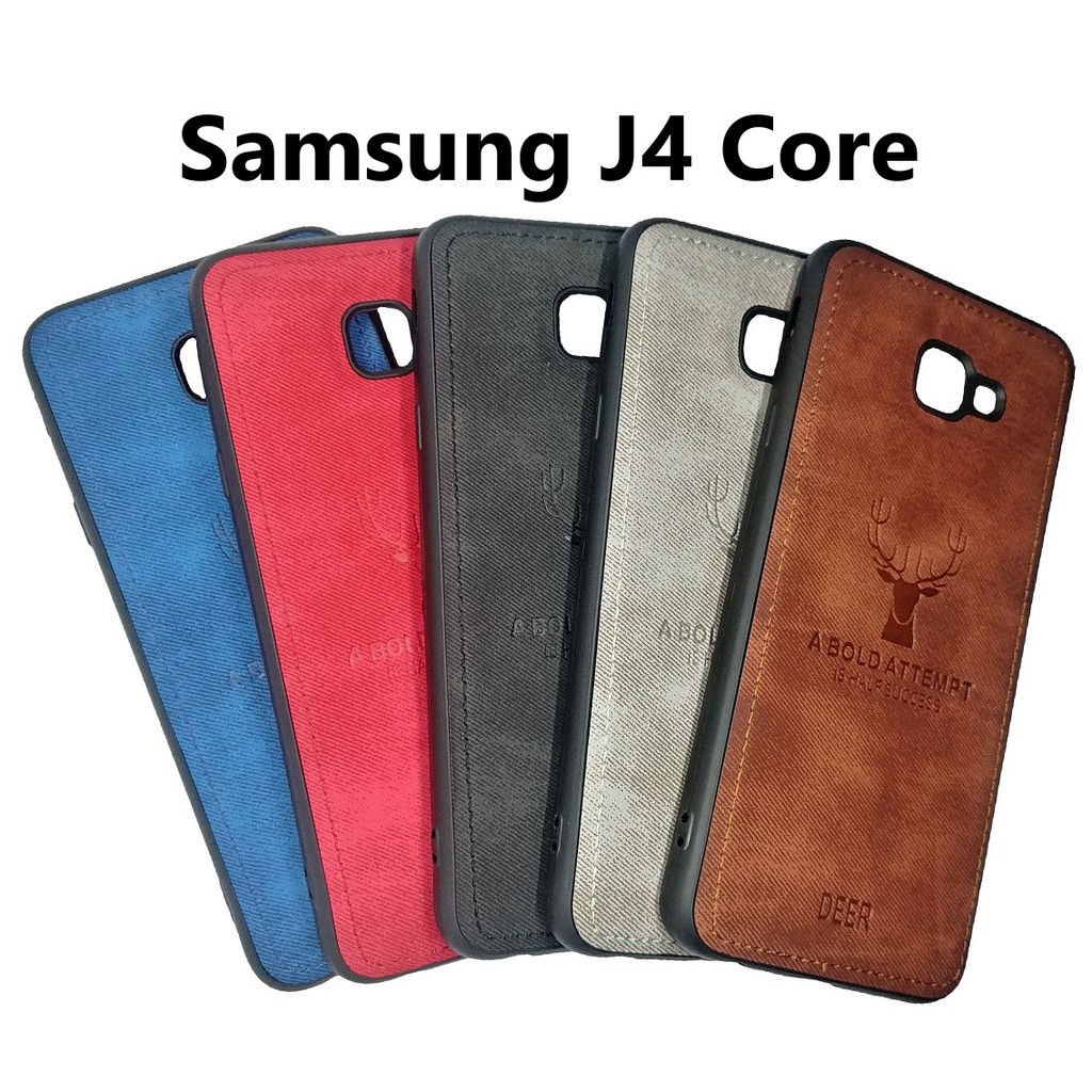 [ XẢ KHO ] Samsung J4 Core/ J2 Core/ J4+/ J4 Plus/ A6+/ A6 Plus/ M20/ J8/ A20/ A30 Ốp hươu vải Jean viền TPU dẻo