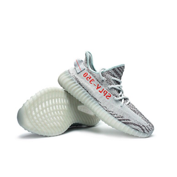 Giày Adidas Yeezy Boost 350 V2 (Blue Tint Blue Tint/Grey Three/Hight Risk Red) B37571