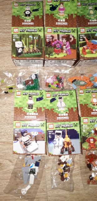 Lắp ráp 1 hộp Lego_Minecraff MyWord 63023 Bộ tộc thổ dân có nhiều chi tiết bằng nhựa ABS