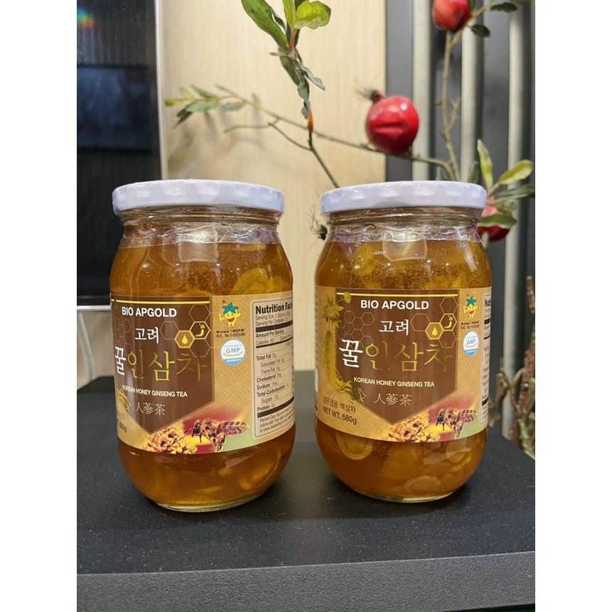 Sâm Ngâm Mật Ong Bio Hàn Quốc Hũ 580g