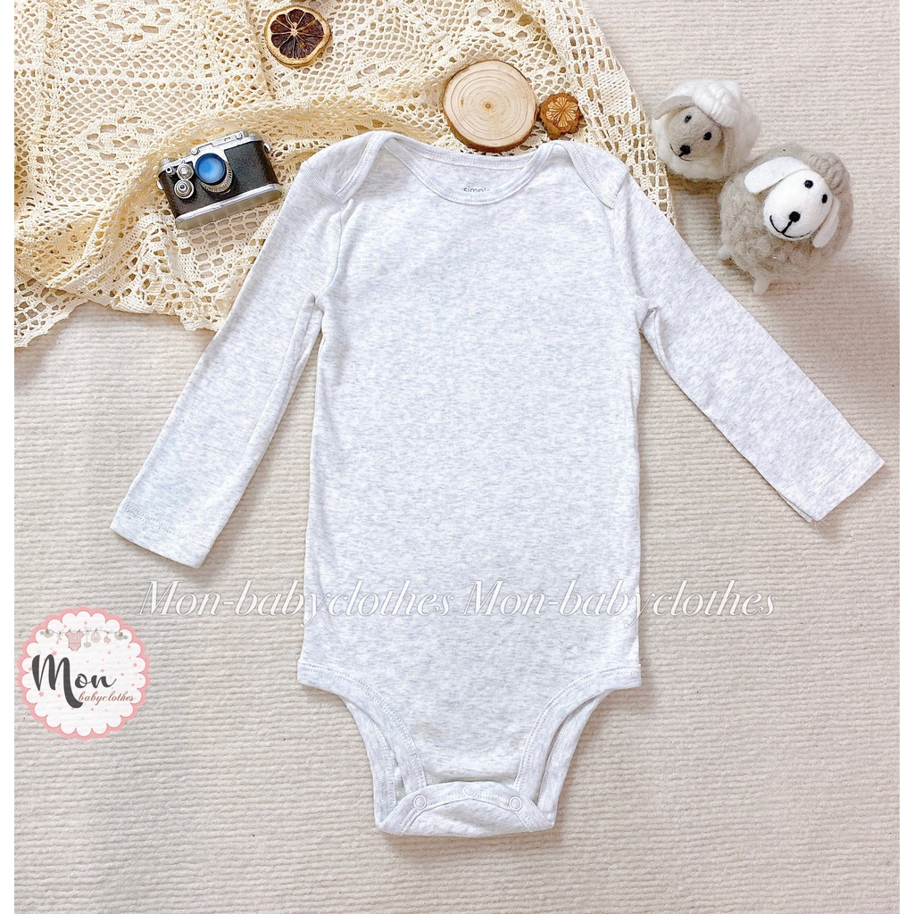 ÁO Body dài tay cotton mềm mịn cho bé