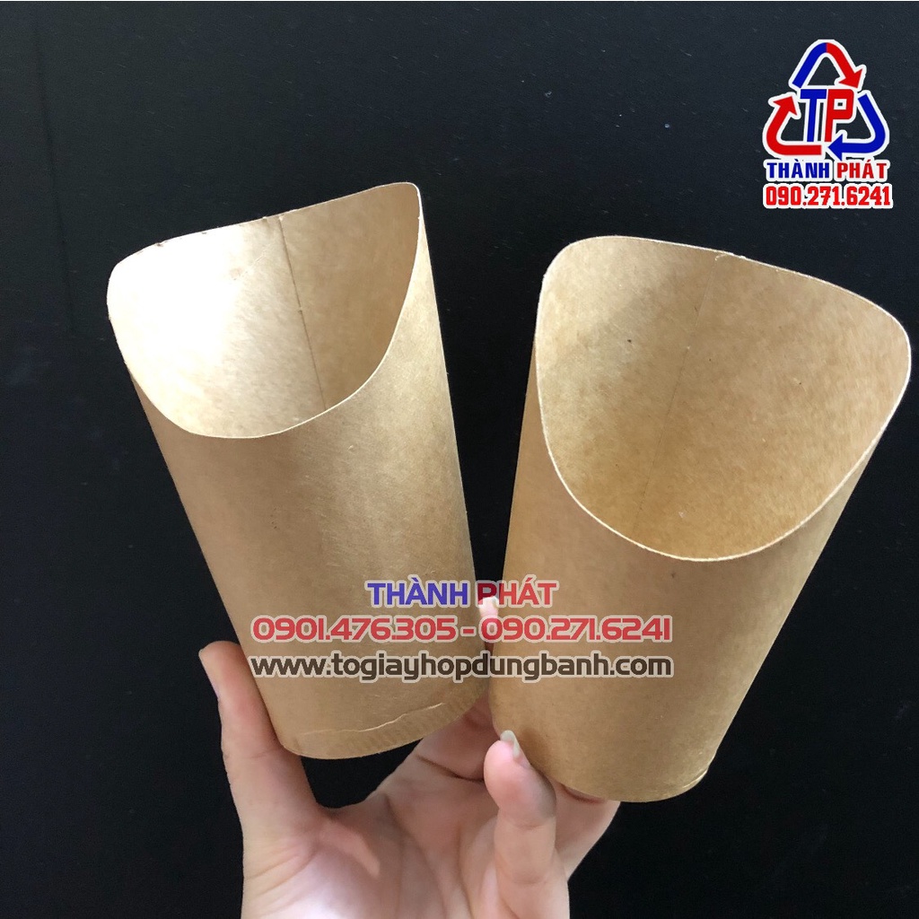 Ly giấy đựng bánh trứng gà non - khoai tây chiên - hogdog - mousse