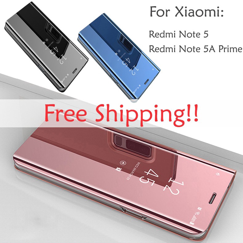 Xiaomi Redmi Note 5 Redmi Note 5A Prime Delight Mirror Flip Pouch Case Cover Stand Housing Casing