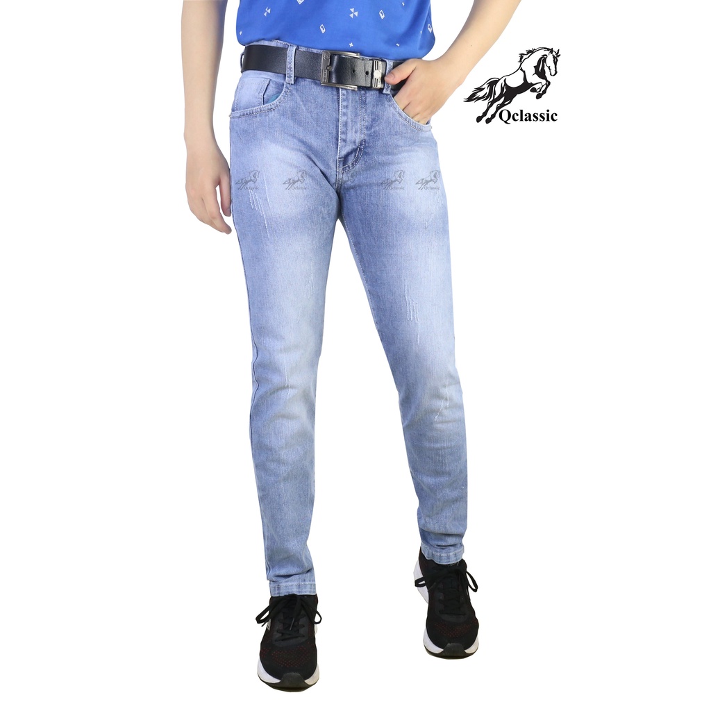 Quần jean nam dài dễ phối đồ, mặc phù hợp nhiều dạng áo, nâng form tôn dáng Q0028