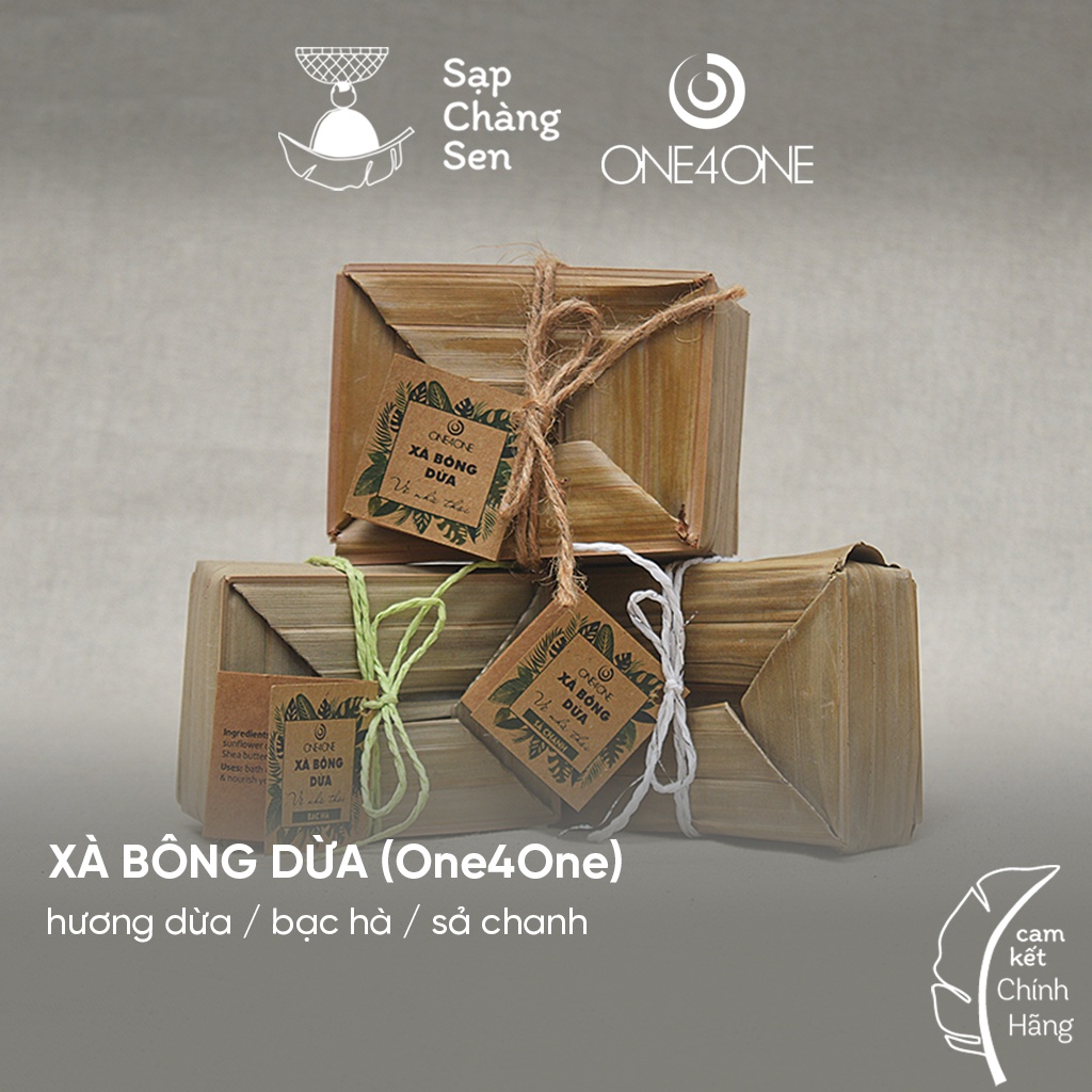 Xà bông dừa (One4one) - 100g | bạc hà, sả chanh, dừa