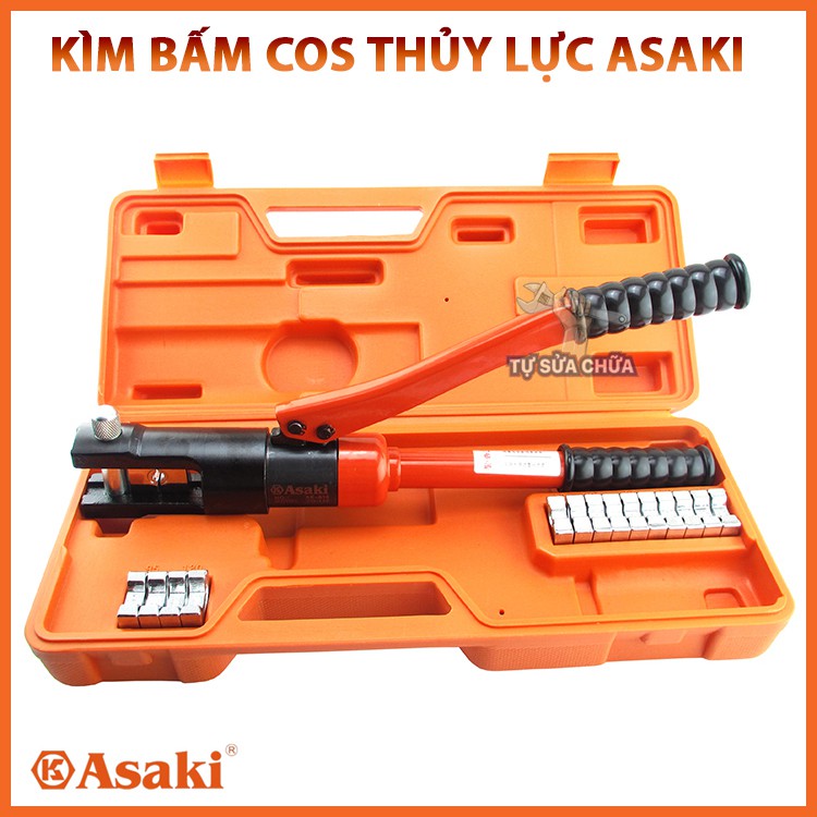 Kìm bấm cos thủy lực chính hãng ASAKI AK-0617, AK-0618, Kìm bấm cos thủy lực được các công ty, nhà máy sử dụng, HÀNG XỊN