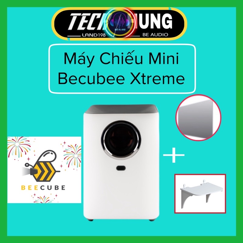 [ Tặng màn + giá đỡ ] Máy chiếu phim mini BeeCube Xtreme android 9.0 - hàng cao cấp chính hãng