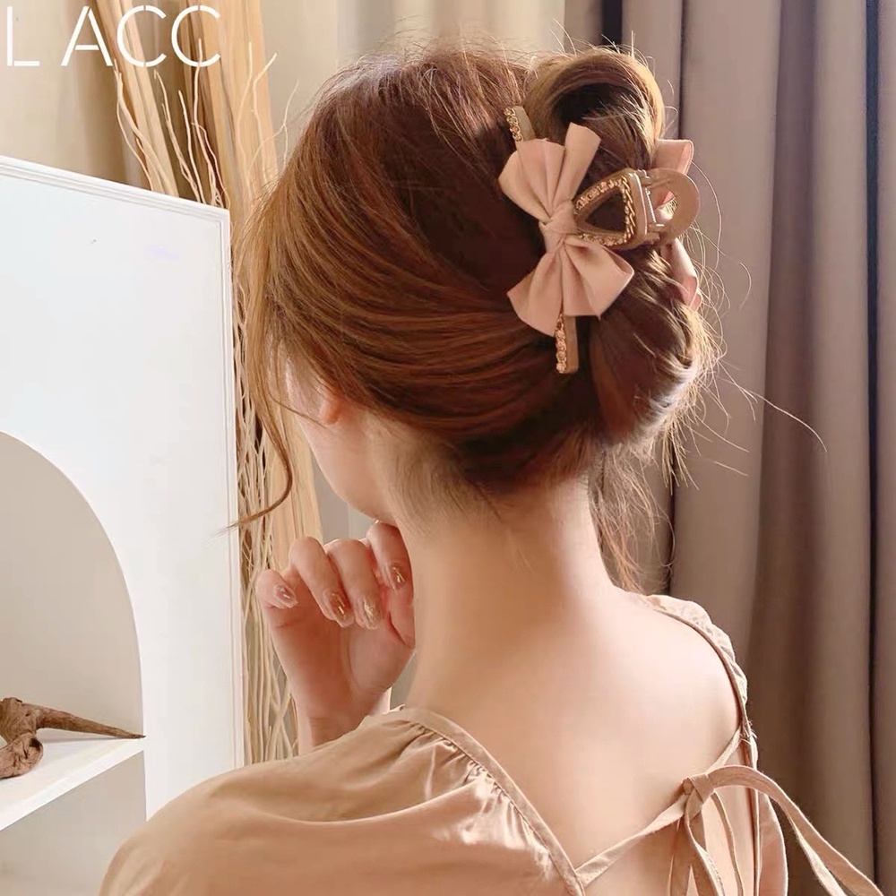 Kẹp tóc TENDER AFTERNOONS đính nơ thiết kế đơn giản thời trang Hàn Quốc cho nữ