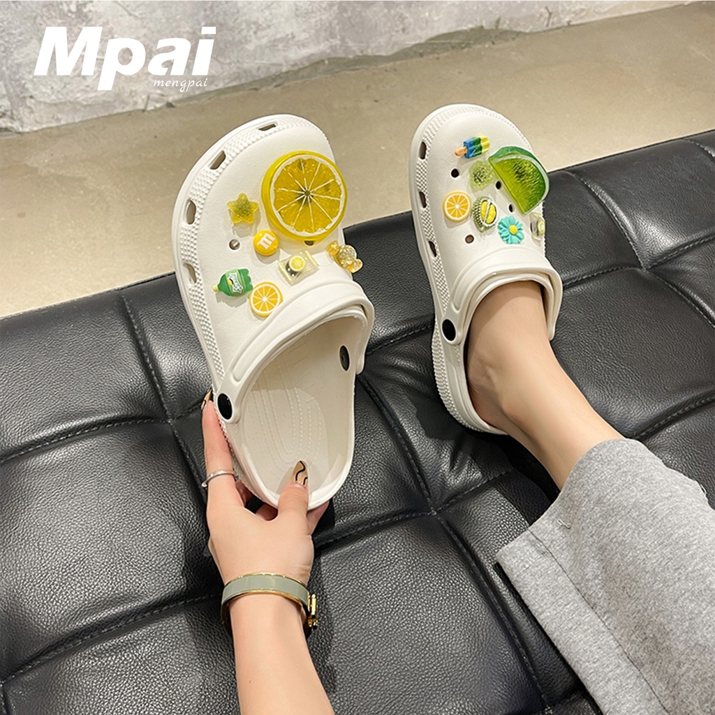 Dép crocs A2107 size lớn họa tiết trái cây thời trang thoáng mát cho phái nữ