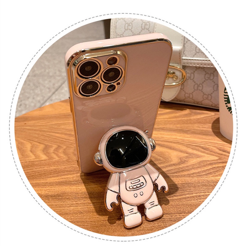 Ốp Điện Thoại Có Giá Đỡ Hình Phi Hành Gia Cho Samsung Galaxy A01 A03 A13 A30 A20 A50S A50 A70 A51 A71 4G A7 2018 A750