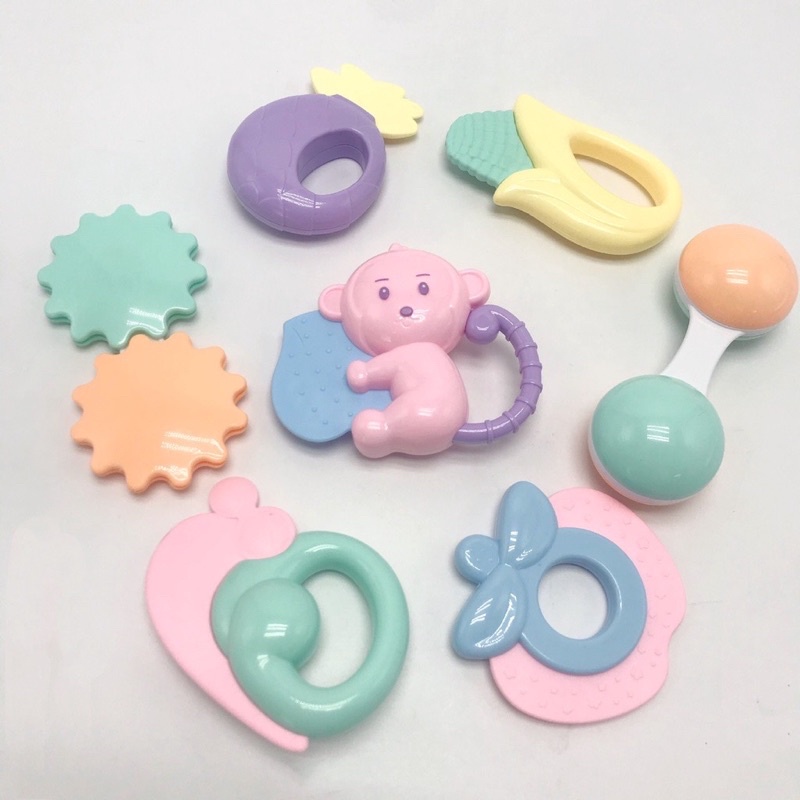 BỘ XÚC XẮC LỤC LẠC GẶM NƯỚU BABY RATTLE