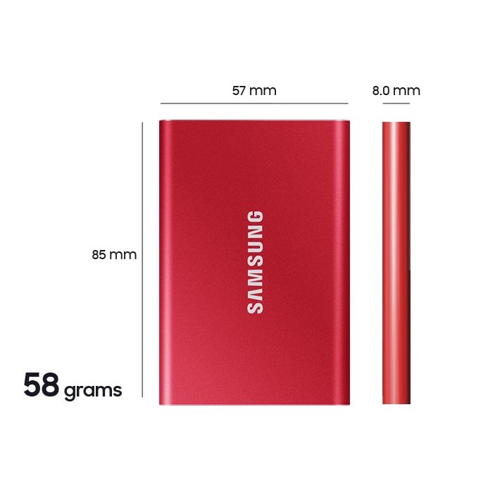 Ổ cứng SSD T7 Samsung - Ổ cứng di động T7 SSD 500GB / 1TB/ 2TB (Non Touch)