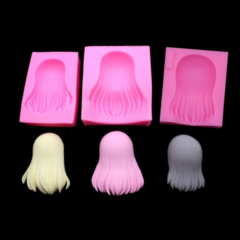 Khuôn Silicone Làm Bánh Tạo Hình Tóc Búp Bê Đẹp Mắt Tiện Dụng