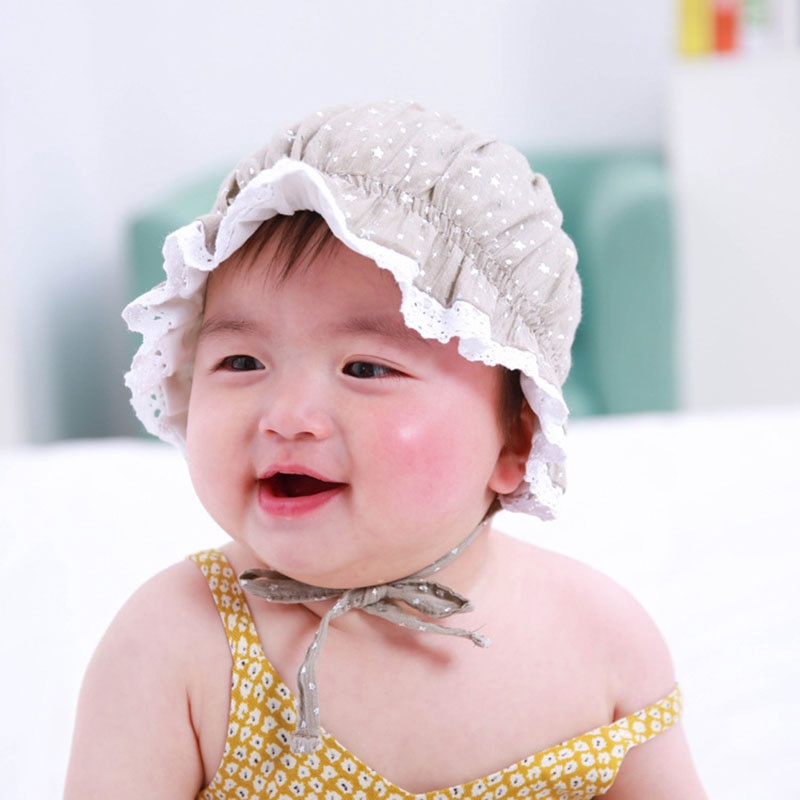 Mũ Chống Nắng Phối Ren Thoáng Khí Thời Trang Mùa Hè Cho Bé Gái