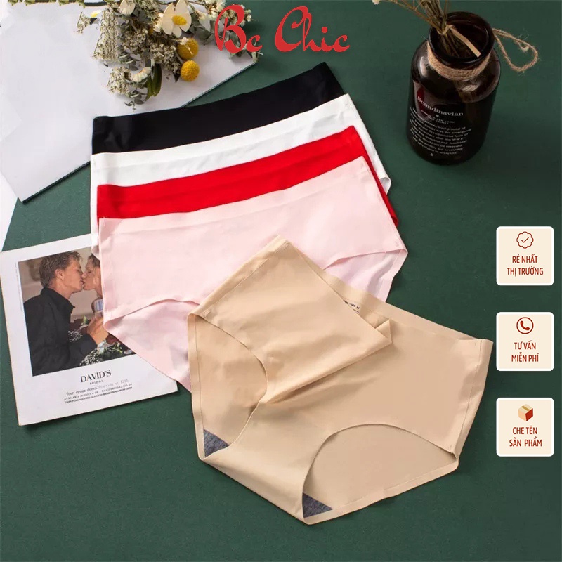 SET 10 QUẦN SU TRƠN ÉP LẠNH CO GIÃN MỀM MỊN KHÔNG ĐƯỜNG MAY HÀNG ĐẸP  BC_CHIC LINGERIE
