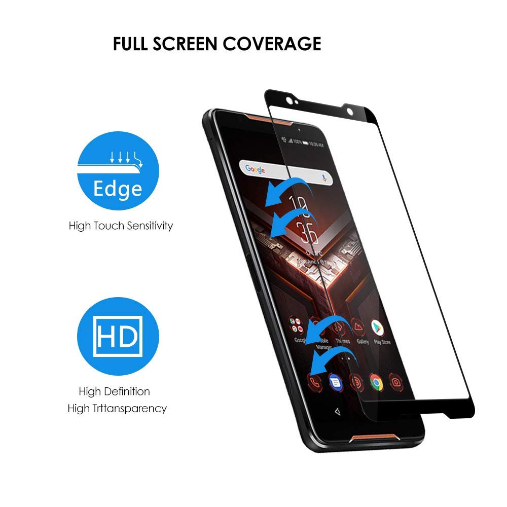 Đen Ốp Điện Thoại Mềm Mặt Kính Cường Lực Cho asus zs600kl z01qd asus rog phone 2018 rog phone 2 zs660kl